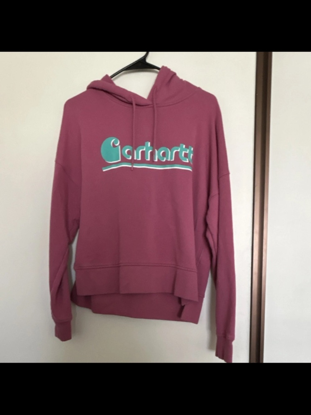 Carhartt Women’s Rose Pink Logo Pullover Hoodie